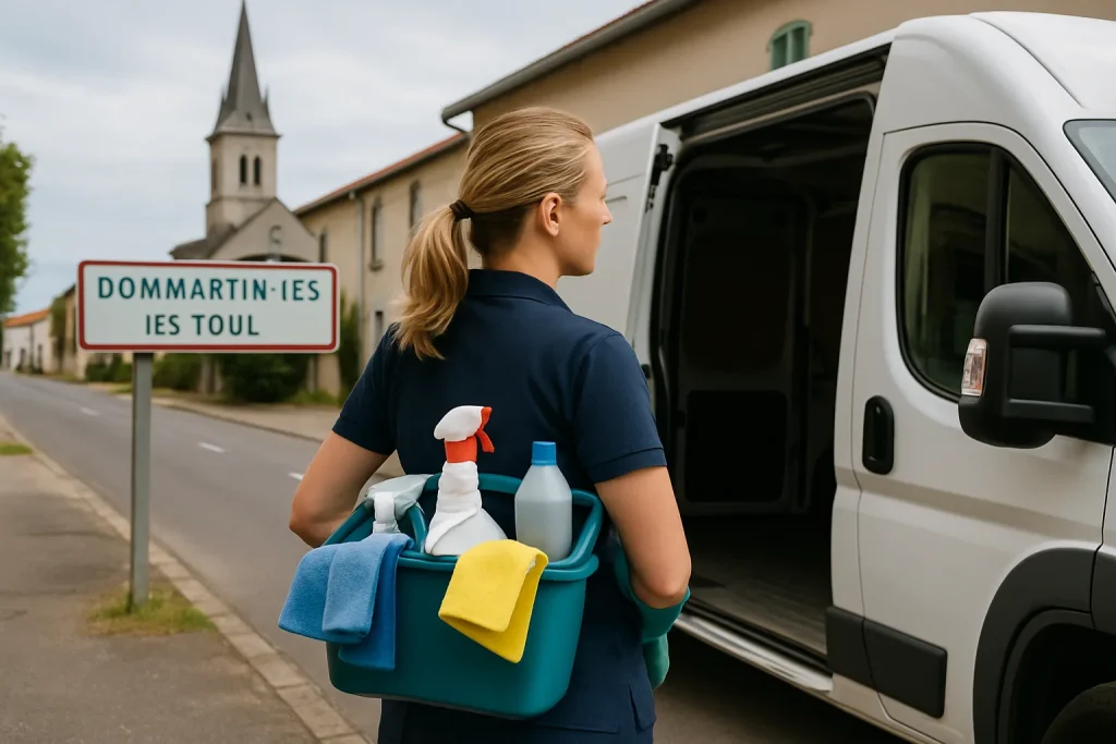 Bureau propre à Dommartin-les-Toul, mettant en avant le travail d'une entreprise de nettoyage.