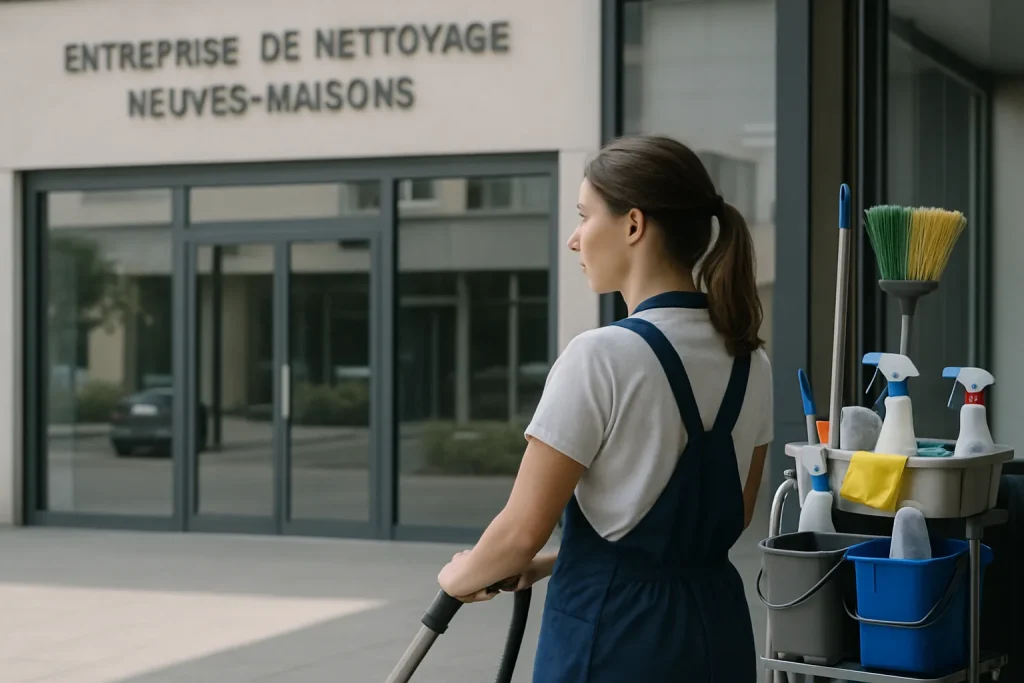 Une équipe de nettoyage à Neuves-Maisons utilisant des équipements professionnels pour nettoyer un appartement.