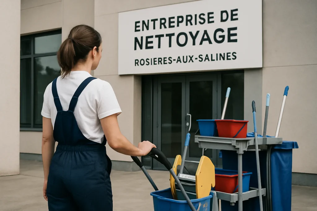 Équipe de nettoyage professionnelle dans un appartement à Rosières-aux-Salines