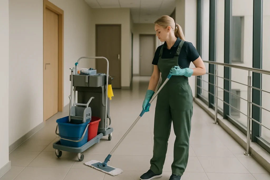 Équipe de nettoyage à Saulxures-les-Nancy effectuant des travaux de nettoyage extérieur.