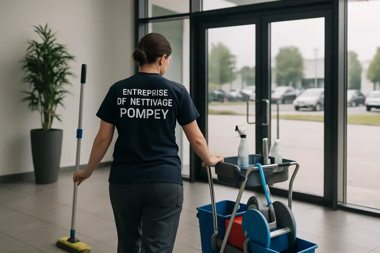 Professionnels en nettoyage à POMPEY nettoyant une maison en désordre.